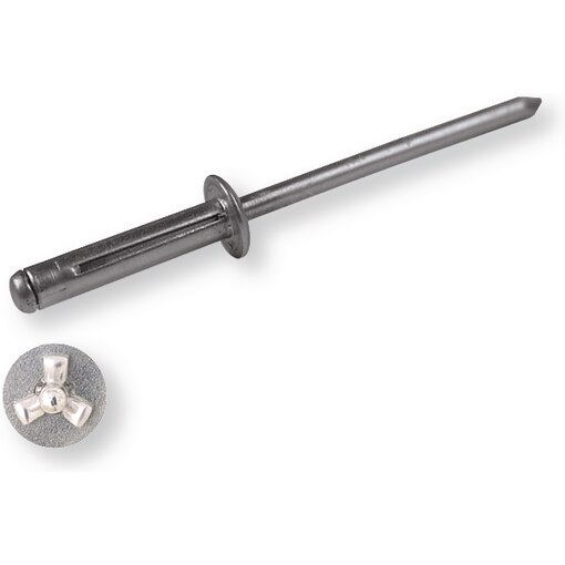 Rivet expansion tête plate aluminium/aluminium4,8x24,5